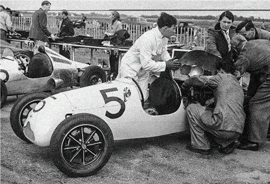  ??  ?? Above: A 19-year-old Stirling with a 500cc Cooper