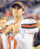  ?? CHARLES REX ARBOGAST/ASSOCIATED PRESS ?? QB Brock Osweiler reportedly will be released by Cleveland today on the mandatory league cutdown to 53 players.