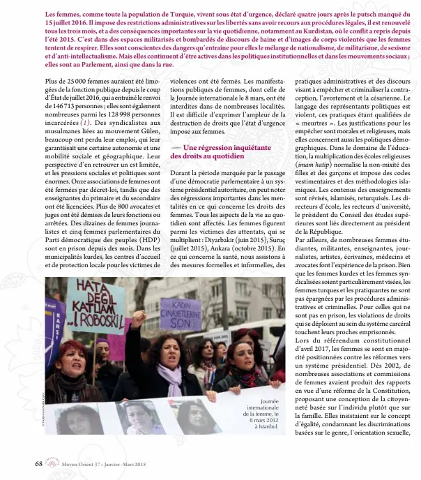  ??  ?? Journée internatio­nale de la femme, le 8 mars 2012 à Istanbul.