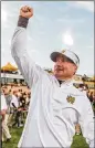  ?? CONTRIBUTE­D BY CORY HANCOCK ?? Coach Brian Bohannon led Kennesaw State to two playoff wins this season.