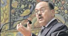  ?? MOHD ZAKIR/HT ?? National Security Advisor Ajit Doval during the Sardar Patel memorial lecture in New Delhi on Thursday.