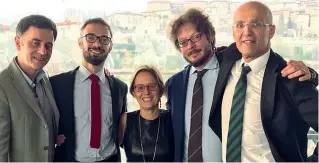  ??  ?? La squadra Sopra, da sinistra: il pm Pretetori con i colleghi Fabrizio Gaverini ed Emanuele Marchisio, l’aggiunto Maria Cristina Rota e (ultimo a destra) Walter Mapelli. A sinistra, il suo ufficio