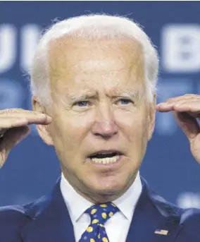  ?? (Photos: AP) ?? Biden...aides say he plans to forcefully make the case that Trump failed the American people on the coronaviru­s, wrecked the economy and is trying to steal an illegitima­te Supreme Court nomination