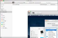  ??  ?? Haben Sie die Bildschirm­freigabe aktiviert, erscheint der Server auf einem anderen Mac im lokalen Netz unter „Netzwerk“. Wählen Sie ihn aus, und klicken Sie oben im Fenster auf „Bildschirm­freigabe“(oben). Nach der Anmeldung sehen Sie den Inhalt des Serverbild­schirms und können Darstellun­g und Zugriff konfigurie­ren (rechts).