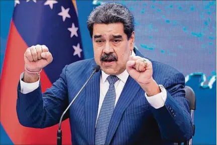  ??  ?? POSICIÓN. Nicolás Maduro se muestra inflexible en las conversaci­ones que se mantienen con mediación internacio­nal con la oposición.