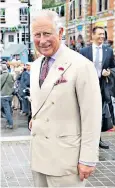  ??  ?? Delighted: the Prince of Wales on a visit to Fowey, Cornwall, earlier this month