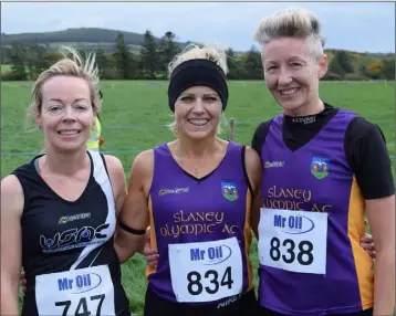  ??  ?? Ladies’ Novice top three (from left): Beth O’Connor (second), Angie Redmond (first), Esther O’Leary (second).