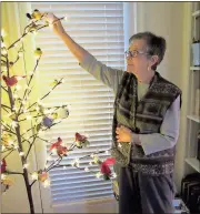  ?? Contribute­d photo ?? Jean Bray adjusts one of the birds on her special Christmas tree in her new home in Grove Park.