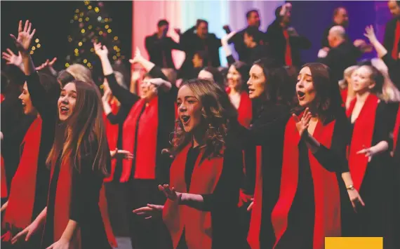  ?? MARILYN WHITEHEAD ?? The Fireside Singers, directed by Marilyn Whitehead for the past 47 years, will perform their Christmas Memories concert Saturday and Sunday at TCU Place. Whitehead says children and now grandchild­ren of original members are in the choir.
