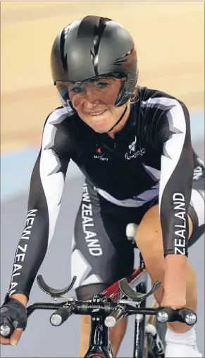  ?? Photo: BRYN LENNON/GETTY IMAGES ?? Tokoroa shine: Fiona Southorn competes in the Women’s Individual C4-5 500m Cycling Time Trial Final on day three of the London 2012 Paralympic Games.
Stuff.co.nz