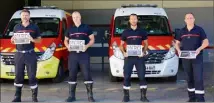  ?? (Photo B. C.) ?? Les héros de l’ombre, le nouveau calendrier des pompiers du CIS de la route des Macarons.