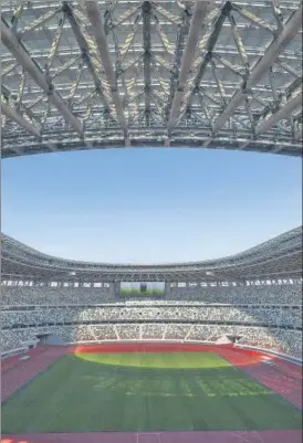  ?? GETTY IMAGES ?? Tokyo’s Olympic Stadium was unveiled in December 2019 by Japanese PM Shinzo Abe.