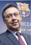  ?? — AFP ?? Barcelona president Josep Maria Bartomeu looks-on during a press conference to announce Ernesto Valverde Ernesto Valverde as the new coach.