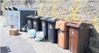  ??  ?? Outcry Move to reduce general bin collection­s from fortnightl­y to four-weekly was unpopular