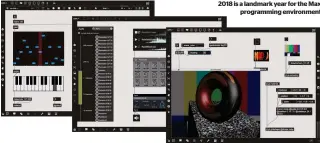  ??  ?? 2018 is a landmark year for the Max programmin­g environmen­t
