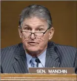  ?? AP photo ?? Sen. Joe Manchin, DWVa., speaks during a hearing to examine the nomination of former Gov. Jennifer Granholm, D-Mich., on Jan. 27 in Capitol Hill in Washington.