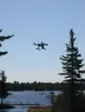  ??  ?? The camera-equipped drone buzzes out over Big Bald Lake.