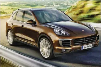  ??  ?? Above: 2017 Porsche Cayenne. Below: The interior of the 2017 Porsche Cayenne.