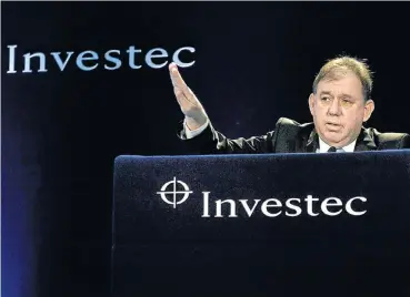  ?? Picture: Tyrone Arthur ?? Stephen Koseff, who is stepping down as CEO of Investec, at one of his often fiery results briefings.