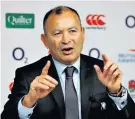  ??  ?? Disruption: Eddie Jones has claimed this is ‘the greatest Welsh side ever’