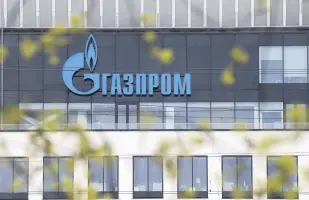  ?? ?? The Gazprom building on Moskovsky Prospekt street in St. Petersburg, Russia, May 11, 2022.