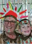  ?? ?? Johann Geiger und Enkel Paul feierten als Indianer verkleidet.