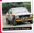  ??  ?? Jordan won class in Avenger