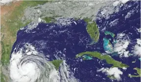  ?? NOAA ?? Hurricane Franklin spins toward Mexico’s east coast on Wednesday.