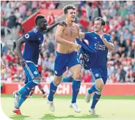  ??  ?? Leicester scorer Harry Maguire