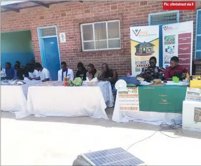  ?? Pic: @bvtatrust via X ?? Young entreprene­urs exhibiting their products and registerin­g their businesses after acquiring skills and knowledge through capacity building trainings under the Safe and Inclusive Cities Project supported by PlanZimbab­we in Bulawayo yesterday