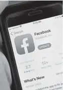  ?? WILFREDO LEE/AP ?? Fixing Facebook’s feed to offer users their content in chronologi­cal order won’t work.