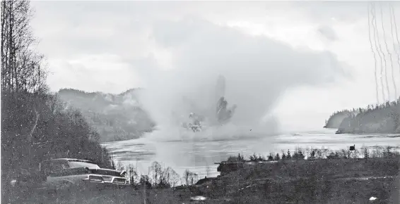  ??  ?? Curious about the historic demolition of Ripple Rock in Seymour Narrows near Campbell River on April 5, 1958? You can read all about it at britishcol­onist.ca.