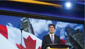  ?? GRAHAM HUGHES/THE CANADIAN PRESS ?? PM Justin Trudeau told the UFCW convention that Canada wants better labour and environmen­tal protection­s.