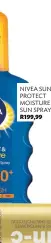  ??  ?? NIVEA SUN PROTECT MOISTURE SUN SPRAY R199,99