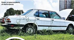  ??  ?? Donor car gave up plenty of useful spares.