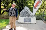  ?? DAVID UNWIN/STUFF ?? Workers’ Memorial Day organiser John Shennan speaks at a past ceremony at Palmerston North’s Memorial Park.