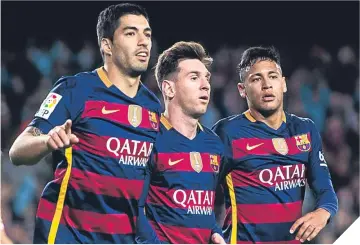  ??  ?? Suarez, Messi and Neymar would be first picks for a South American XI.