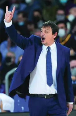  ?? EFE ?? Ataman volvió a ser expulsado en el Barcelona-Anadolu Efes