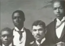  ?? PHOTO COURTESY OF NIAGARA FALLS UNDERGROUN­D RAILROAD HERITAGE AREA ?? Image of African American waiters who played a key role in helping the slaves of southern hotel guests escape.