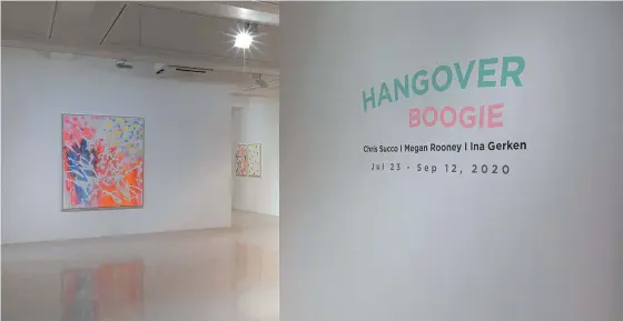  ?? Courtesy of Leeahn Gallery ?? Installati­on view of “Hangover Boogie” exhibition at Leeahn Gallery Daegu featuring works by Chris Succo