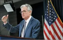  ?? JACQUELYN MARTIN — THE ASSOCIATED PRESS ?? Federal Reserve Chair Jerome Powell: “A second wave (of the coronaviru­s) would really undermine public confidence and might make for a significan­tly longer and weaker recovery.”