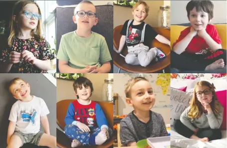  ?? PHOTO COLLAGE: MICHELLE BERG ?? Saskatchew­an kids are pretty savvy about COVID-19. Just ask them. Top, from left, are Ophelia Dutchak, Liam Mitchell, Garry Ward and Theodore Hounjet. Bottom, from left, are Rylan Hounjet, Samuel Ward, Elliott Ferwerda and Ava Kalnicki