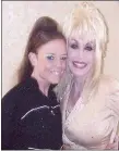  ??  ?? Mags with Dolly Parton