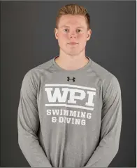  ?? Submitted photo ?? Cumberland High graduate Jack Bauer was named a Division III Academic All-American after a banner season swimming for the Worcester Polytechni­c Institute in the winter.