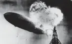  ?? AP FILE PHOTO ?? This photo, taken at almost the split second that the Hindenburg exploded, shows the 804-foot German zeppelin just before the second and third explosions on May 6, 1937.