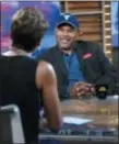  ?? PAULA LOBO/ABC VIA AP ?? This image released by ABC shows co-host Robin Roberts, left, with “The Cosby Show” actor Geoffrey Owens during an interview on “Good Morning America,” Tuesday in New York.