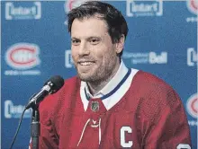  ?? GRAHAM HUGHES THE CANADIAN PRESS ?? Montreal Canadiens defenceman Shea Weber is the 30th captain in team history. He’s not expect to play until December because of injury.