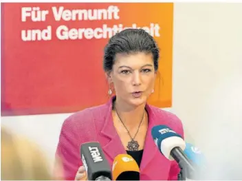  ?? FOTO: LANDO HASS/DPA ?? Sahra Wagenknech­t, Parteivors­itzende Bündnis Sahra Wagenknech­t (BSW), will mit ihrer Partei bei den diesjährig­en Wahlen in Ostdeutsch­land vorne mitwirken.