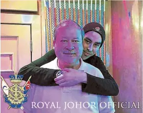  ??  ?? Sultan Ibrahim with Tunku Jalil in happier times in a photo posted on the Royal Johor Official Facebook page in 2015.