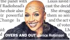  ??  ?? OVERS AND OUT Janice Robinson